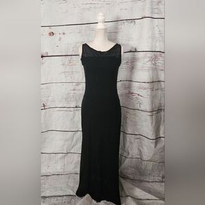 Ronen Chen Black Overlay Sleeveless Dress 10